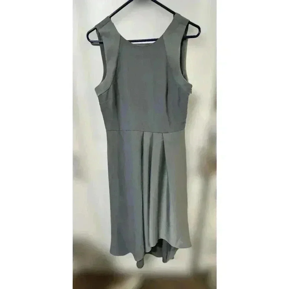Banana Republic Sleeveless High‎ Low Gray Dress, Size 4
